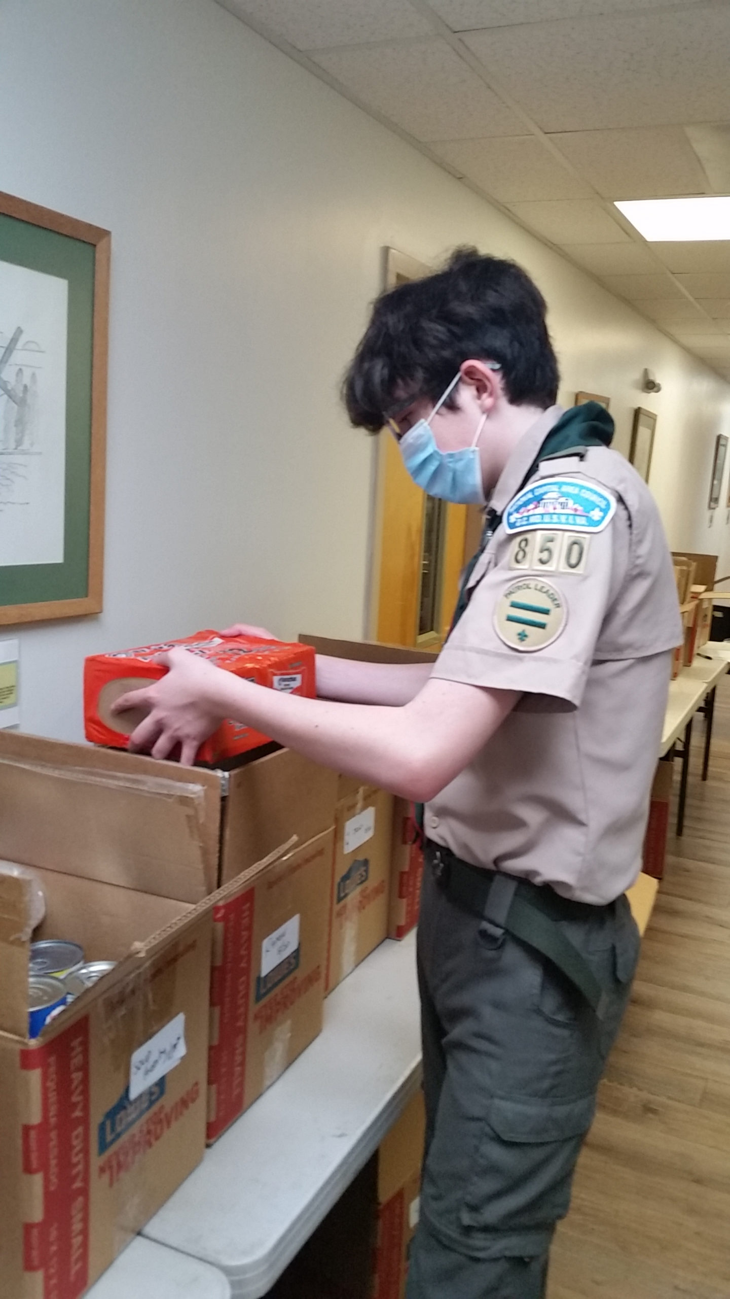 A Second Aquia District Scouts BSA NoContact Food Drive in August
