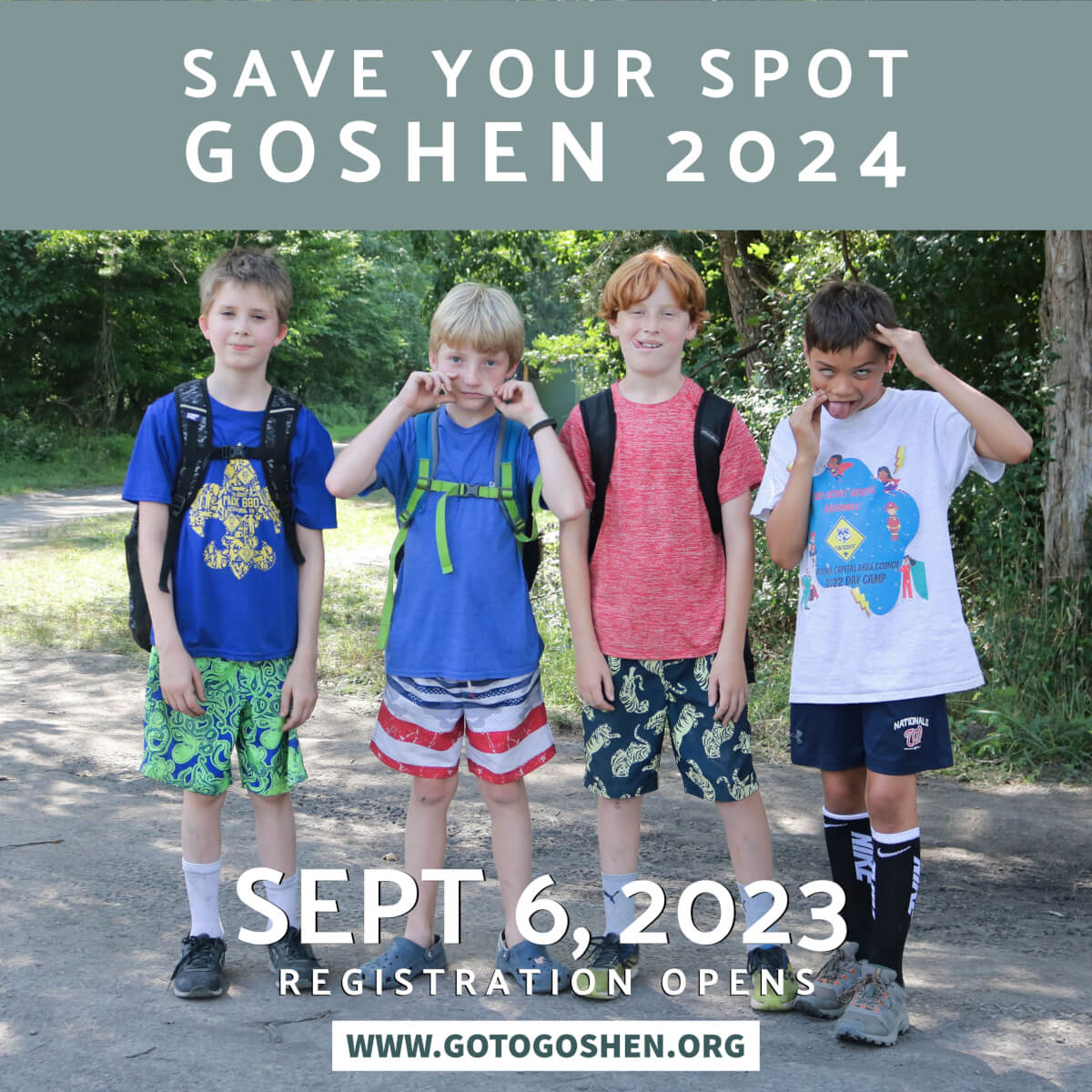 Save the Dates Goshen 2024 We Own Adventure