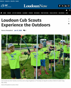 National Capital Area Council's Loudoun District Day Camp recognized by LoudounNow news outlet.